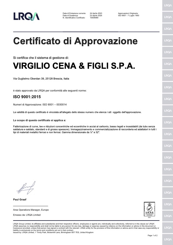 UNI EN ISO 9001:2015